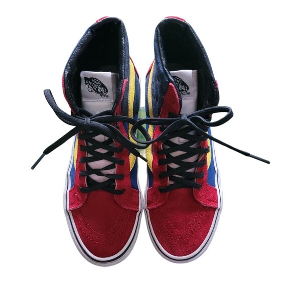 Vans Sk8-Hi OTW Multicolor Block Sneakers red suede Womens 8 Mens 6.5 - Picture 5 of 16